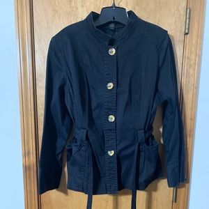 Lane Bryant Black Jacket with Belt